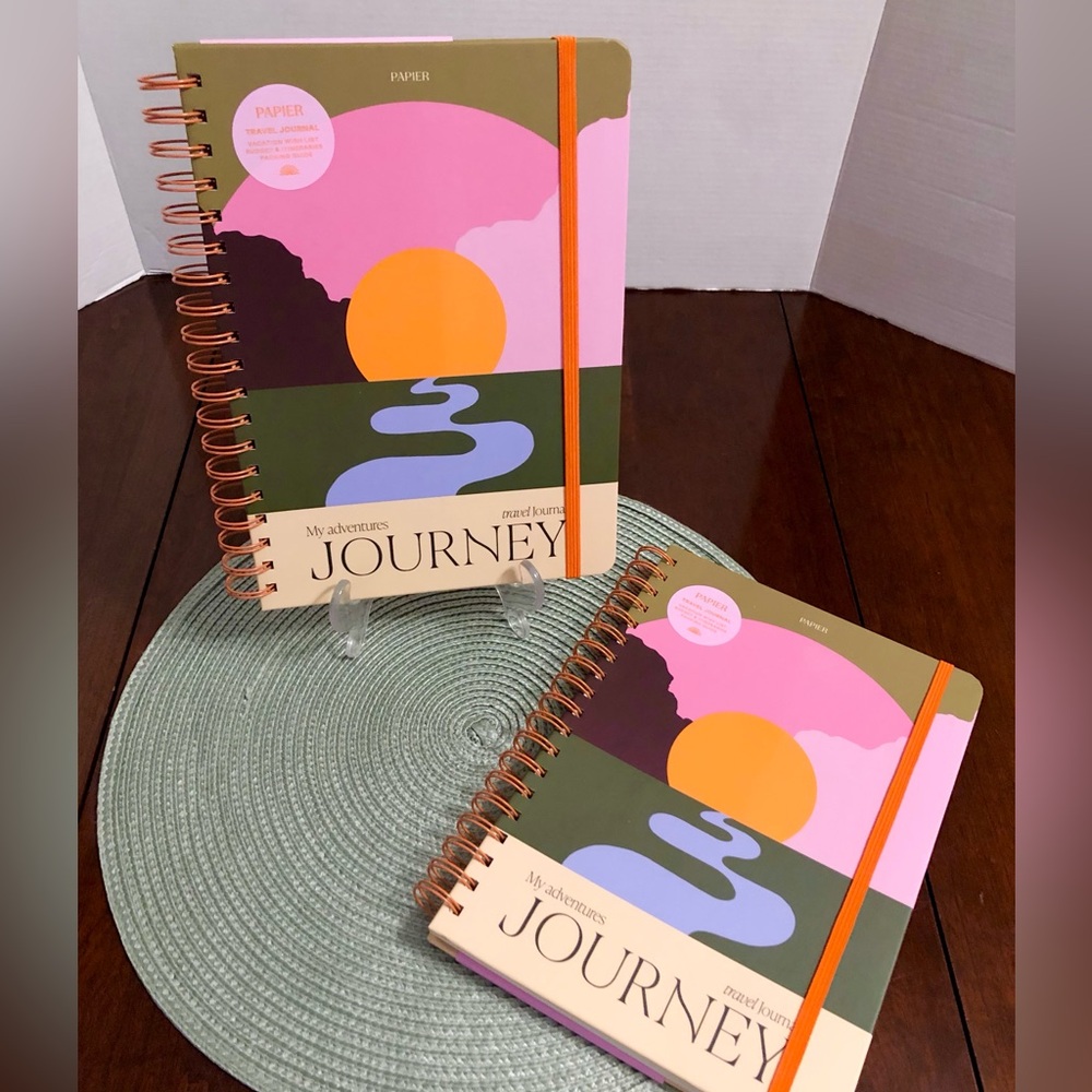 🏖️New My Adventures JOURNEY Papier Bright Hardcover Travel Journal (2 Available)